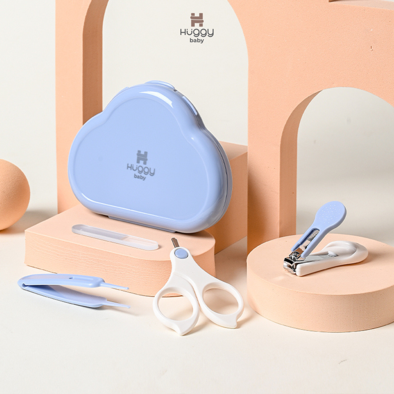 Huggy Baby GK005 Cloud Nail Care Kit | Set Gunting Kikir Kuku Bayi Manicure Pedicure
