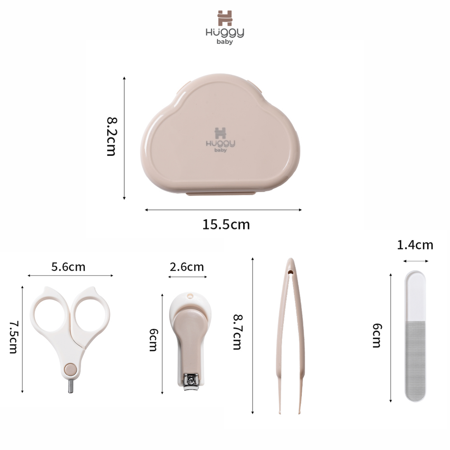 Huggy Baby GK005 Cloud Nail Care Kit | Set Gunting Kikir Kuku Bayi Manicure Pedicure
