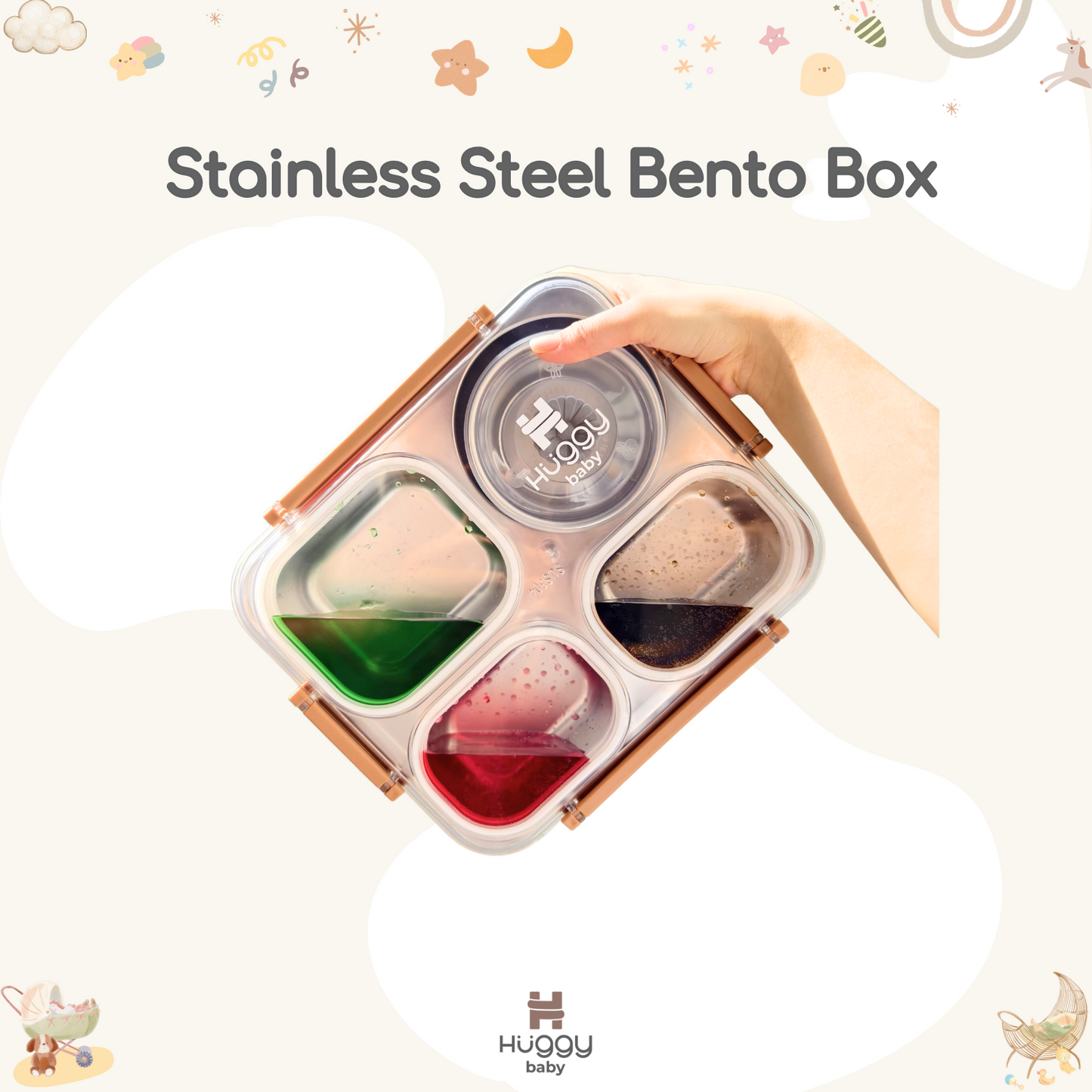 Huggy Baby KM05 Stainless Steel Bento Box