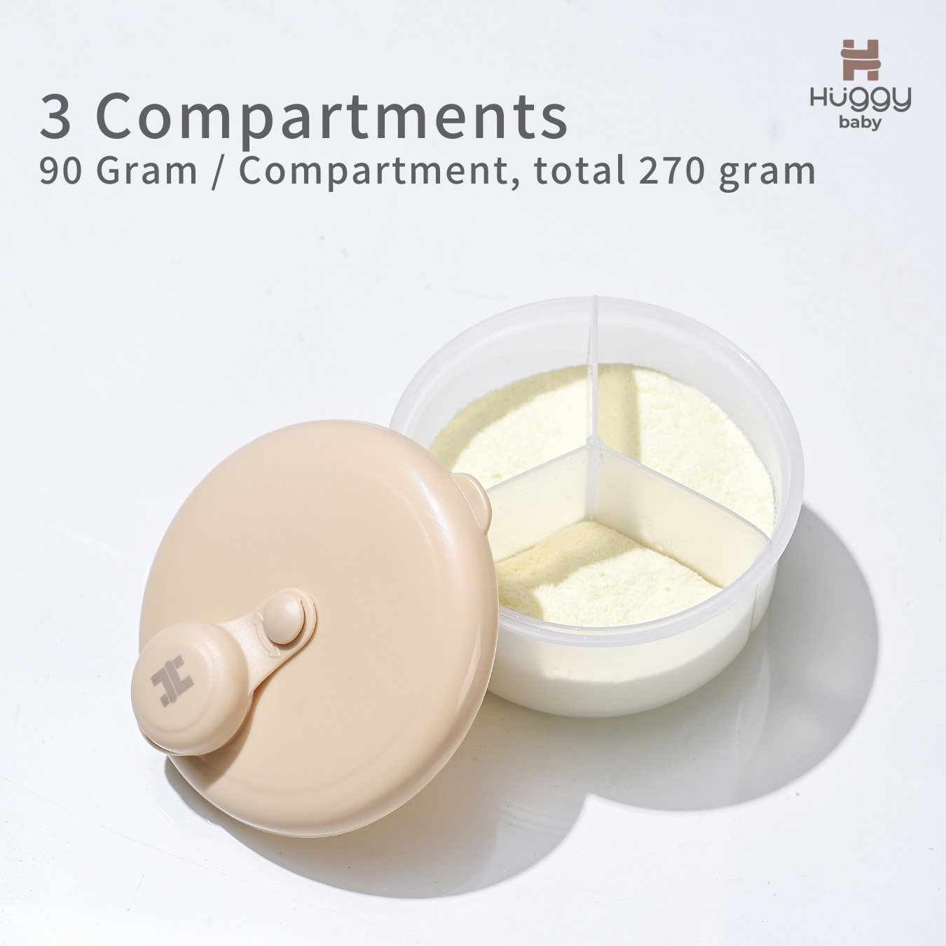 Huggy Baby MS008 Triport Formula Dispenser | Tempat Susu Makanan Snack Anak