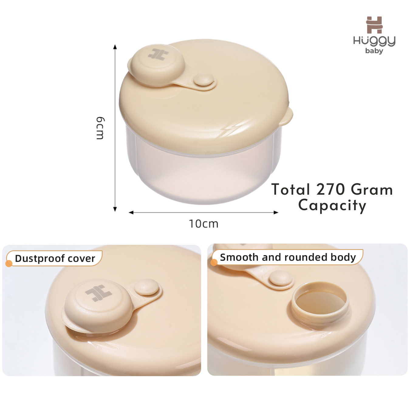 Huggy Baby MS008 Triport Formula Dispenser | Tempat Susu Makanan Snack Anak