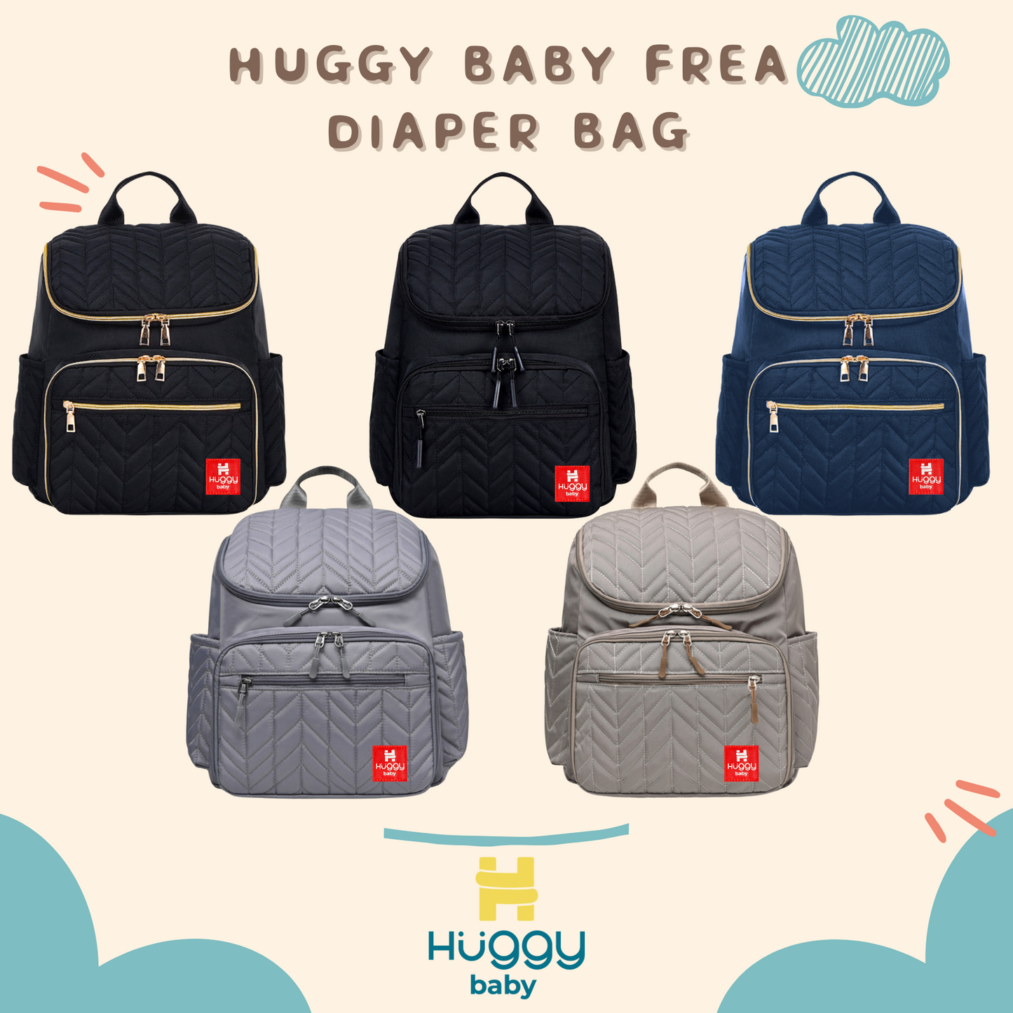 Huggy Baby BAG06 Frea Diaper Bag