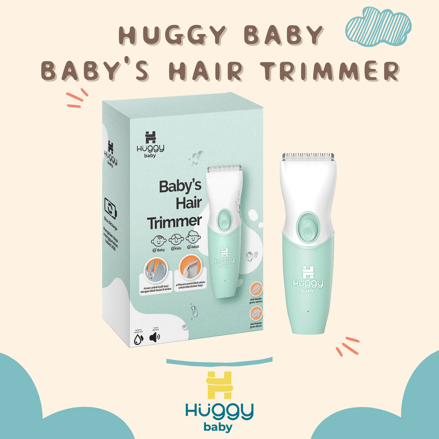 Huggy Baby HT001 Baby Hair Trimmer