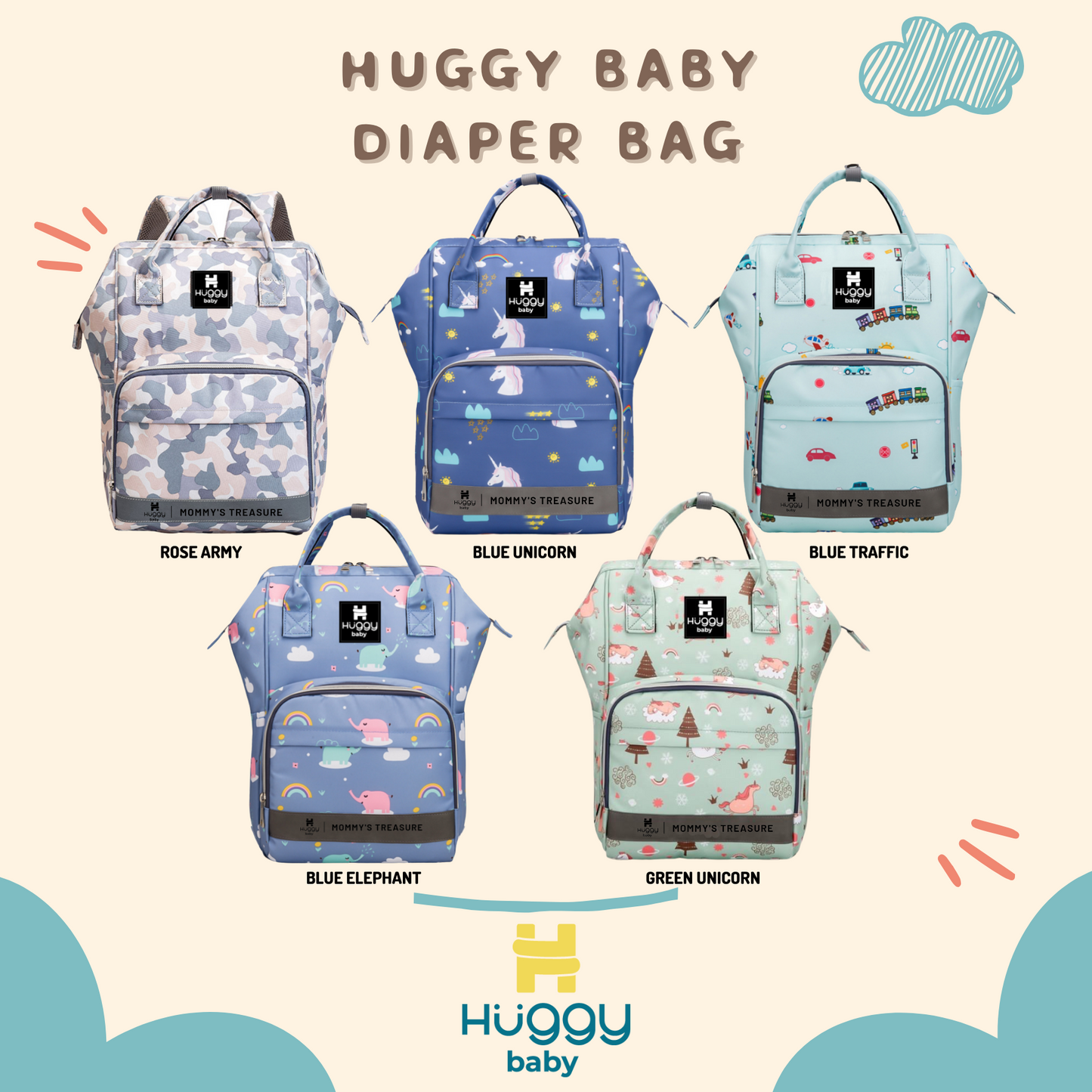 Huggy Baby BAG03 Diaper Bag