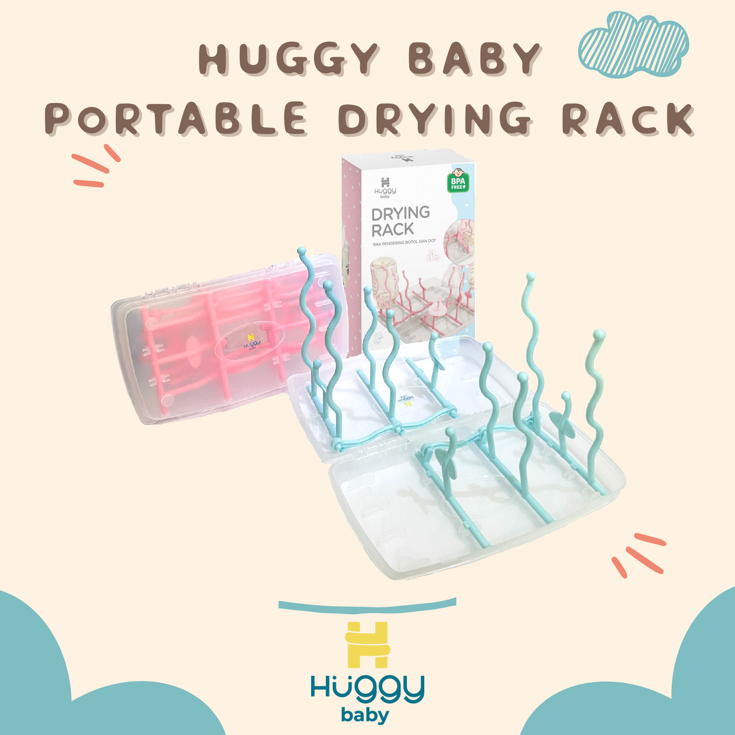 Huggy Baby DR001 Drying Rack Portable