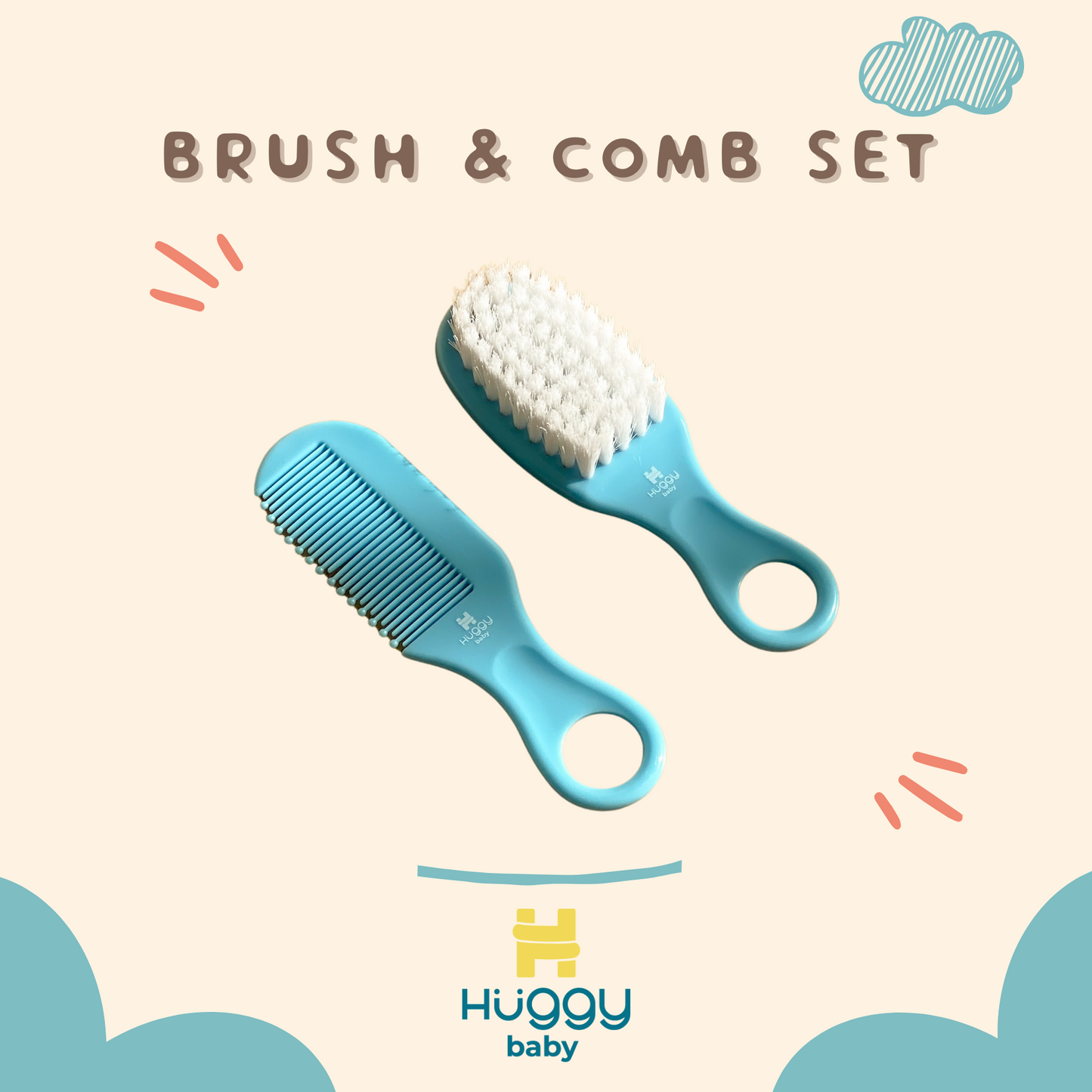 Huggy Baby BC001 Comb and Brush Set