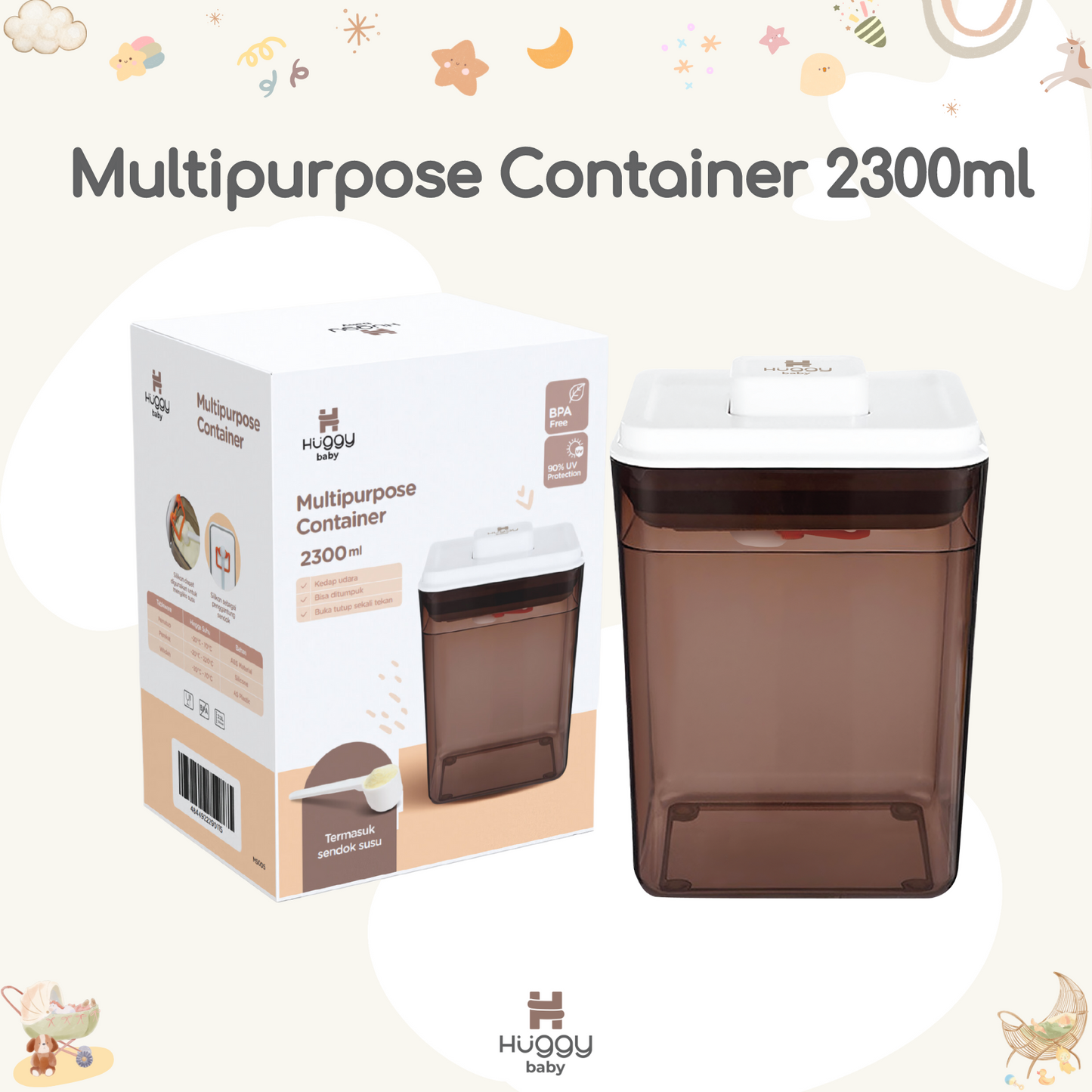 Huggy Baby MS005 Multipurpose Container 2300ml