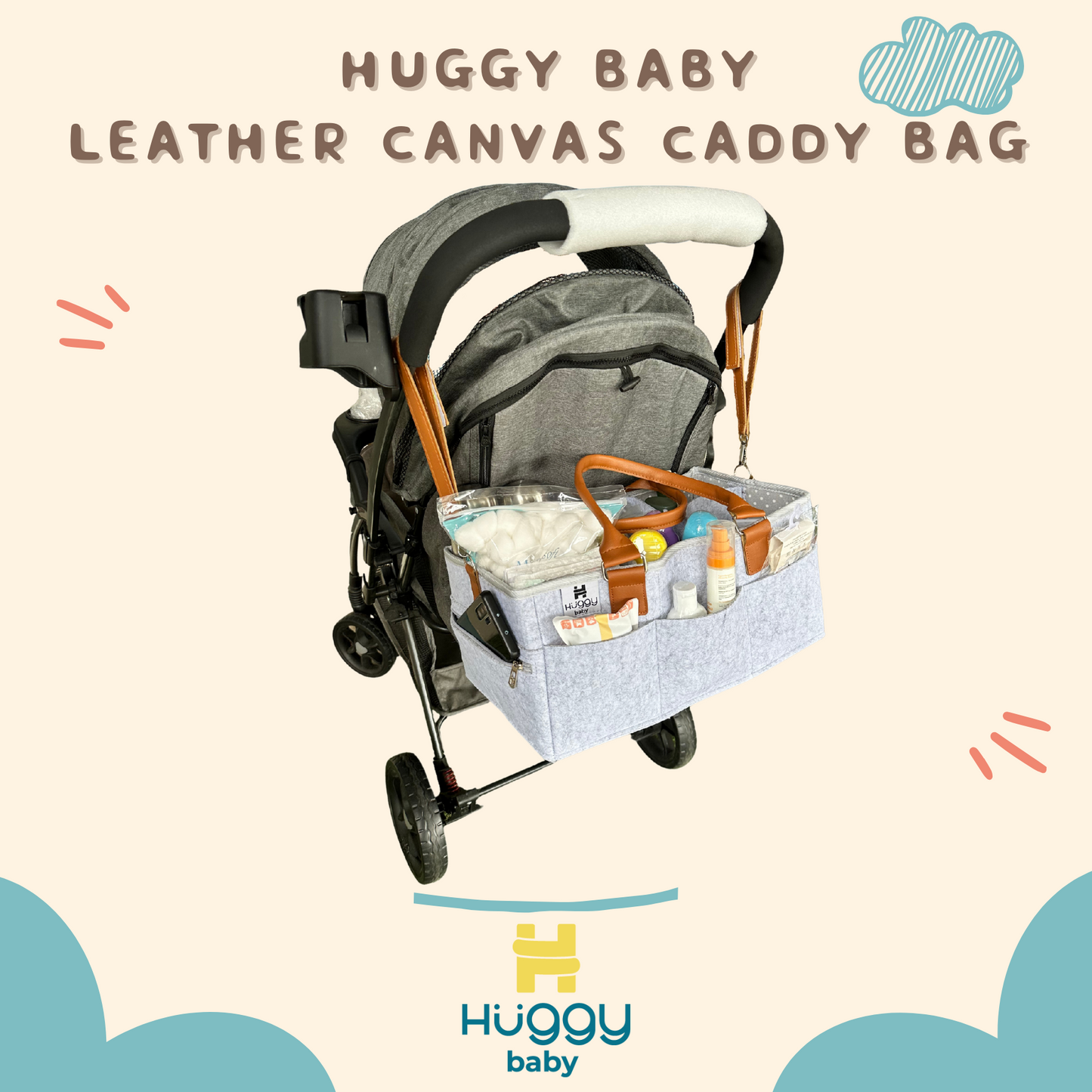 Huggy Baby BAG02 Leather Canvas Caddy Bag