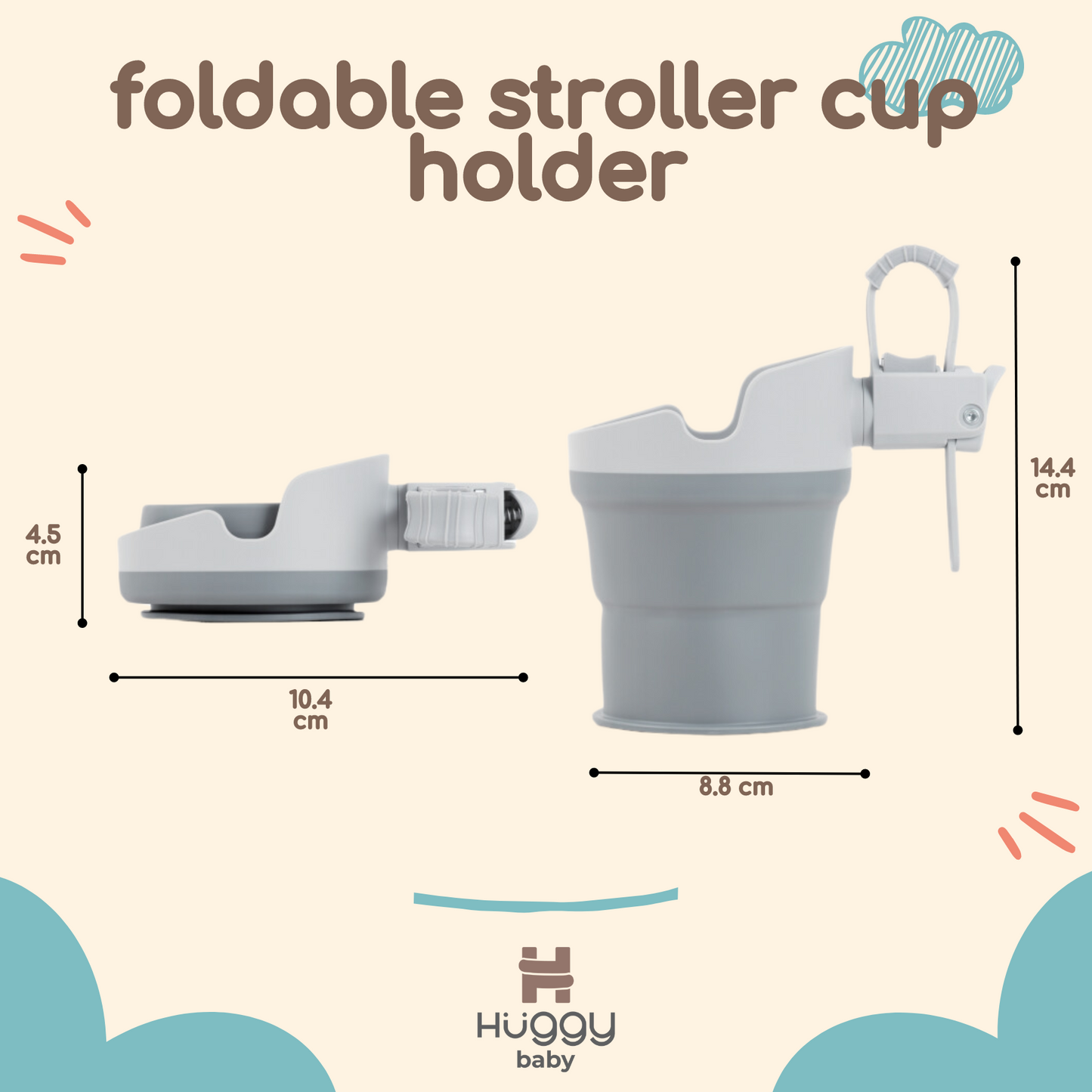 Huggy Baby ACC007 Foldable Stroller Cup Holder