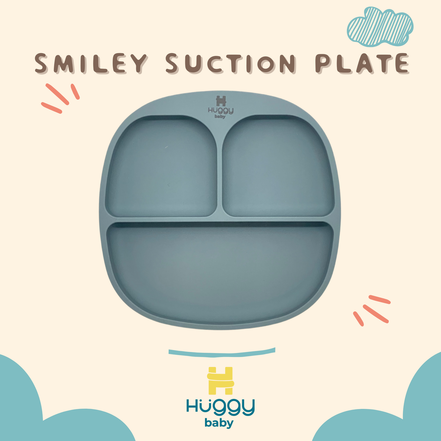 Huggy Baby AM003 Smiley Silicone Suction Plate