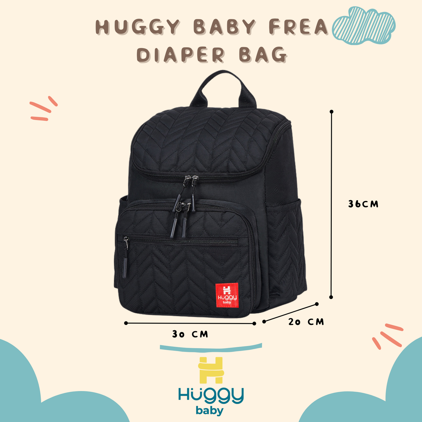 Huggy Baby BAG06 Frea Diaper Bag