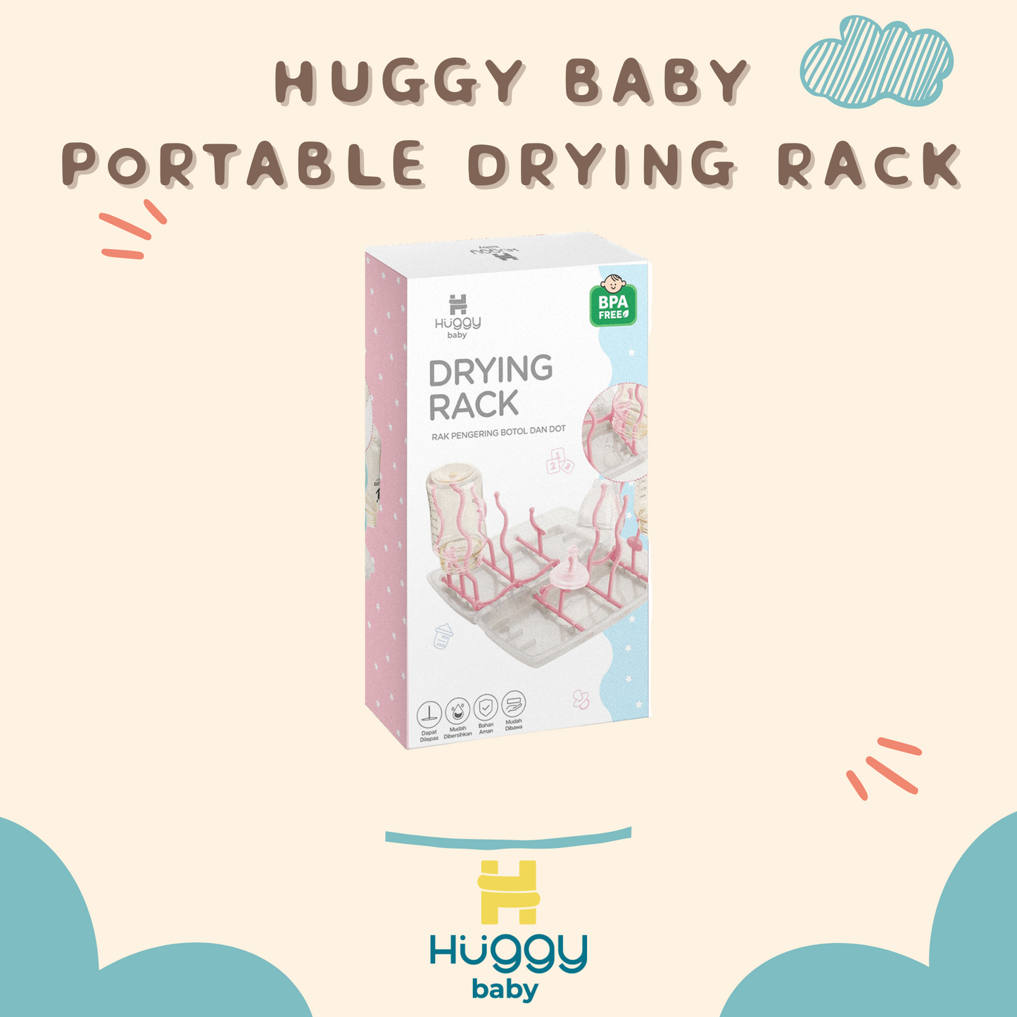 Huggy Baby DR001 Drying Rack Portable