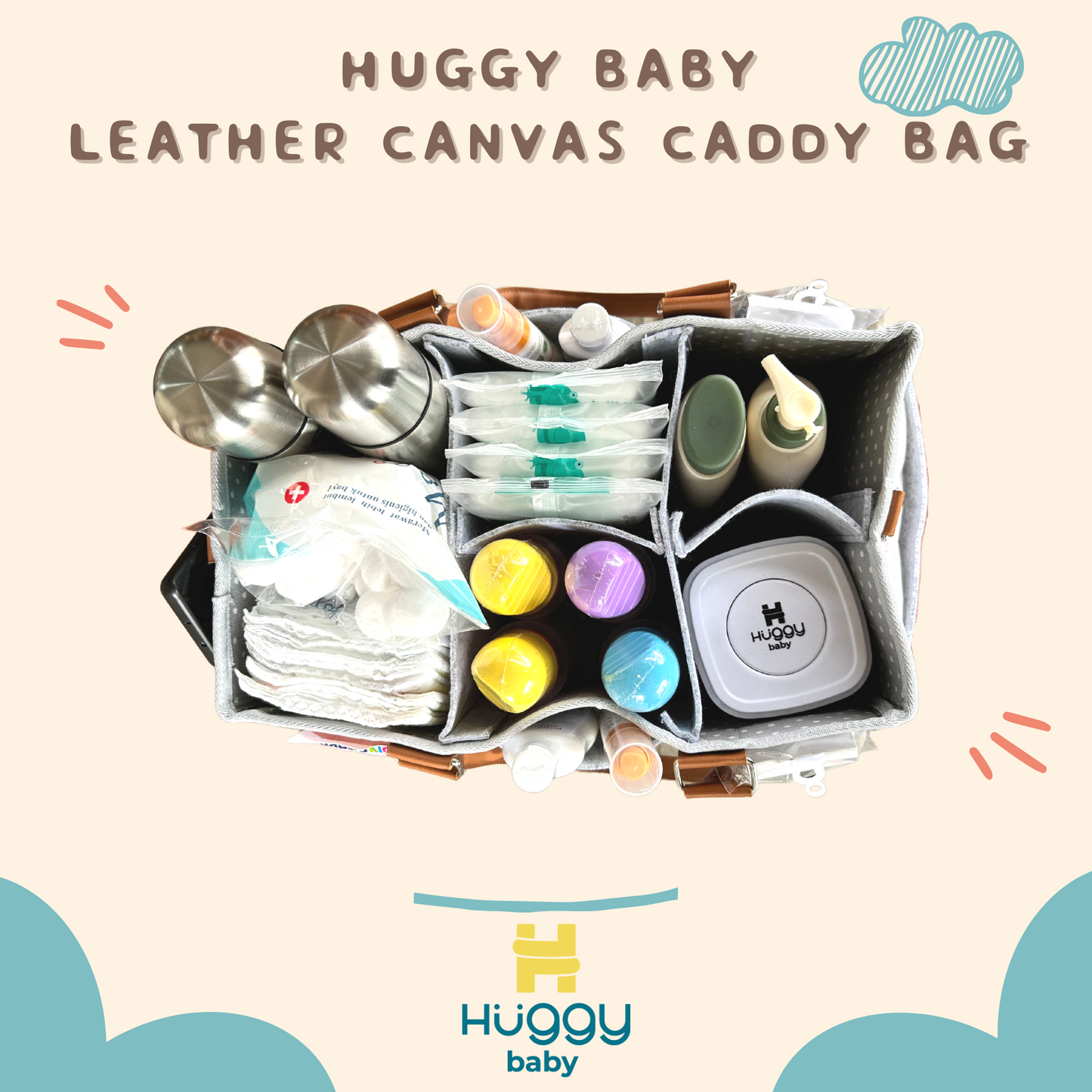 Huggy Baby BAG02 Leather Canvas Caddy Bag