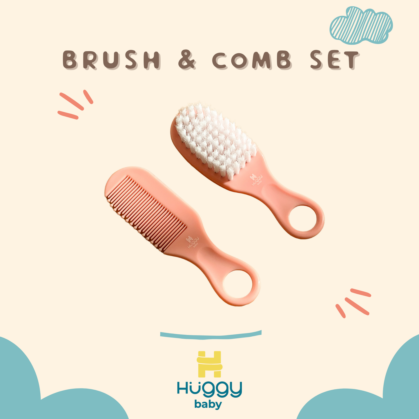 Huggy Baby BC001 Comb and Brush Set