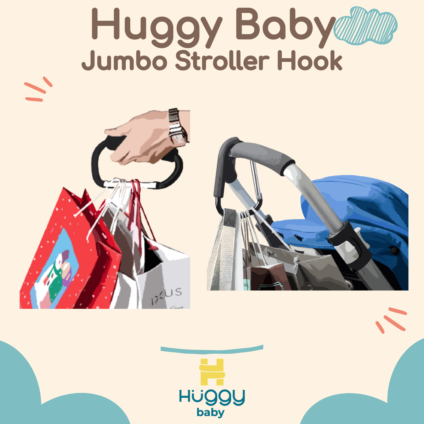 Huggy Baby ACC005 Jumbo Stroller Hook