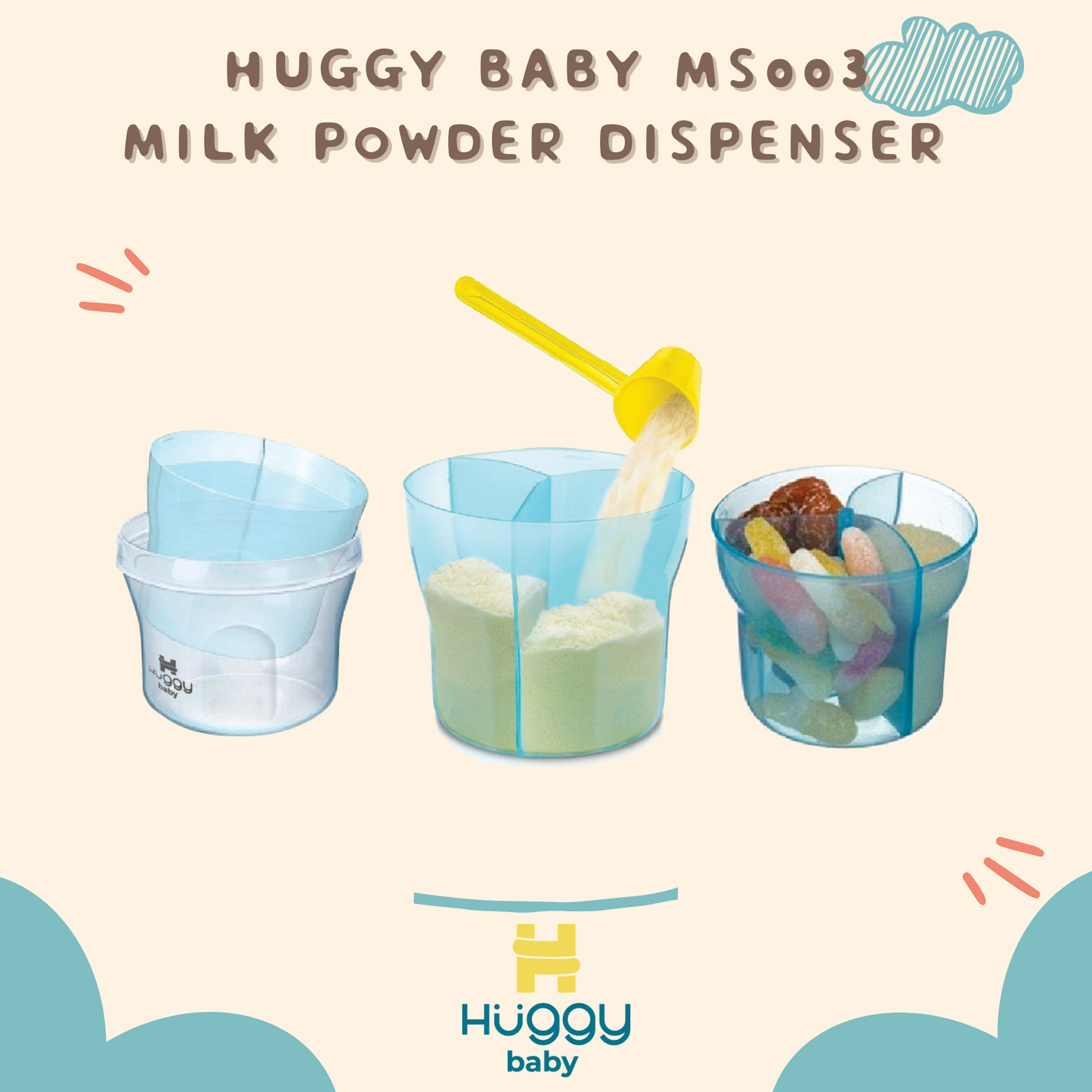 Huggy Baby MS003 Milk Powder Dispenser 270ml