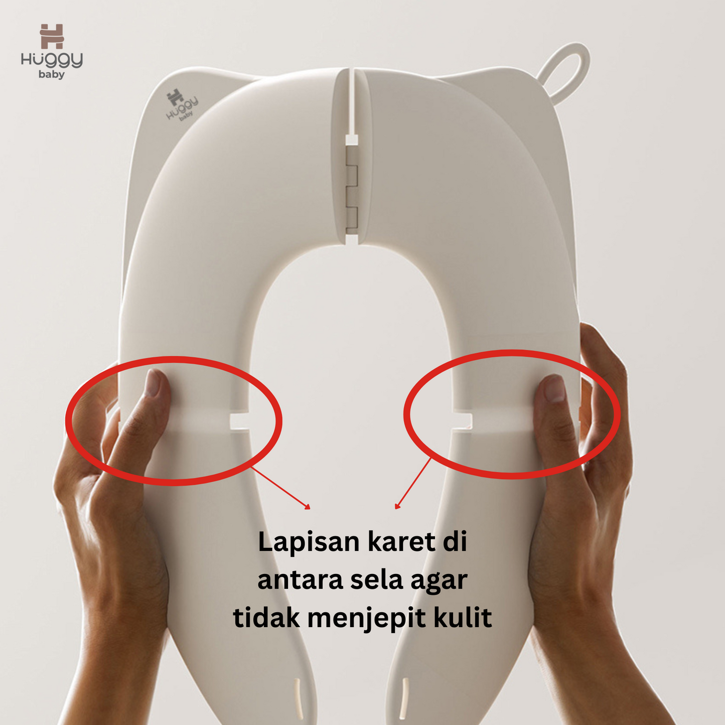 Huggy Baby POT01 Fold n Go Potty Seat | Dudukan Toilet Anak Portable Bisa Dilipat