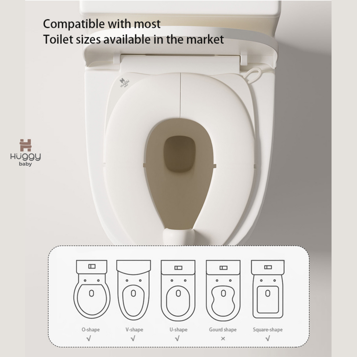 Huggy Baby POT01 Fold n Go Potty Seat | Dudukan Toilet Anak Portable Bisa Dilipat