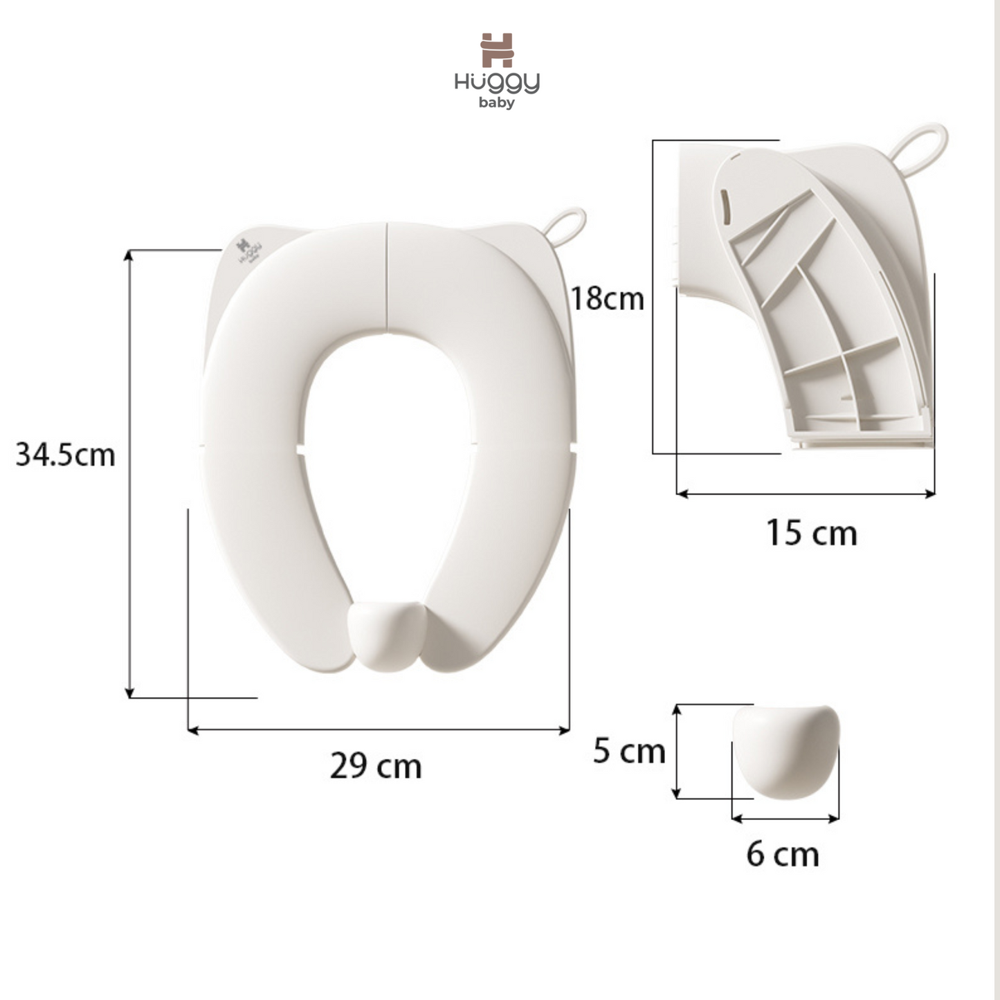 Huggy Baby POT01 Fold n Go Potty Seat | Dudukan Toilet Anak Portable Bisa Dilipat