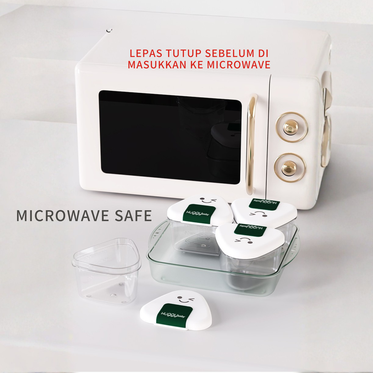 Huggy Baby WM002 Onigiri Baby Food Storage | Wadah Kotak Penyimpanan MPASI