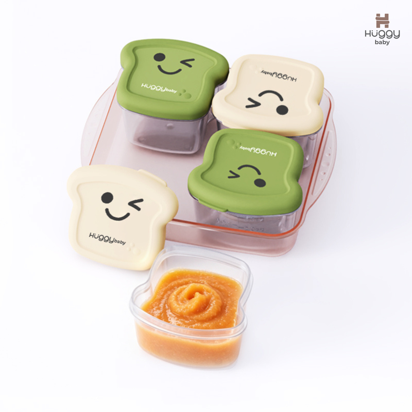 Huggy Baby WM003 Toast Baby Food Storage | Wadah Kotak Penyimpanan MPASI