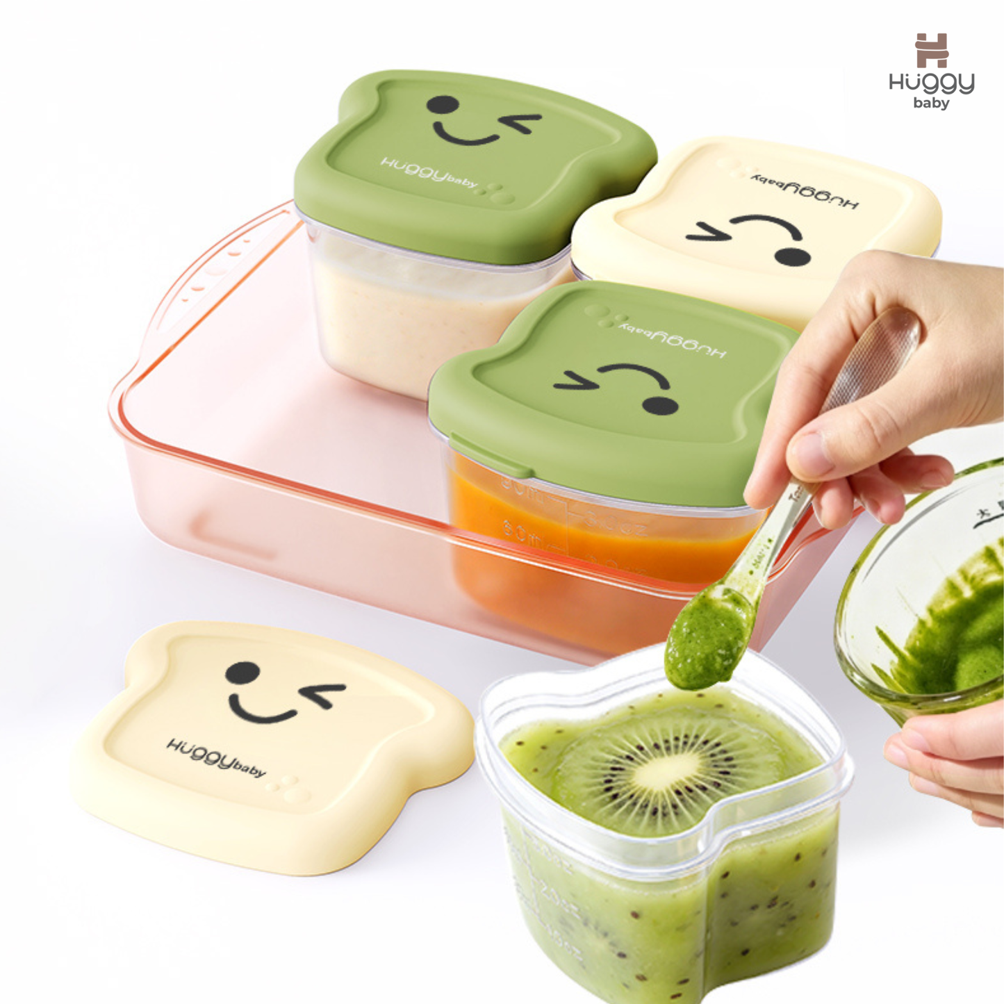 Huggy Baby WM003 Toast Baby Food Storage | Wadah Kotak Penyimpanan MPASI