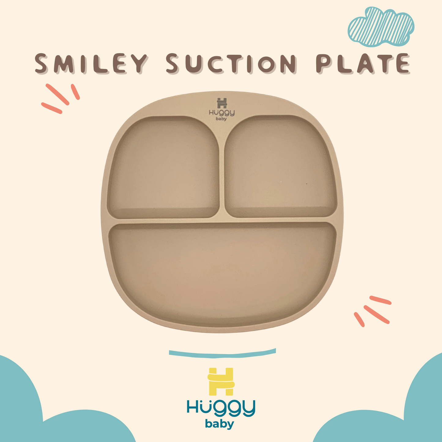 Huggy Baby AM003 Smiley Silicone Suction Plate