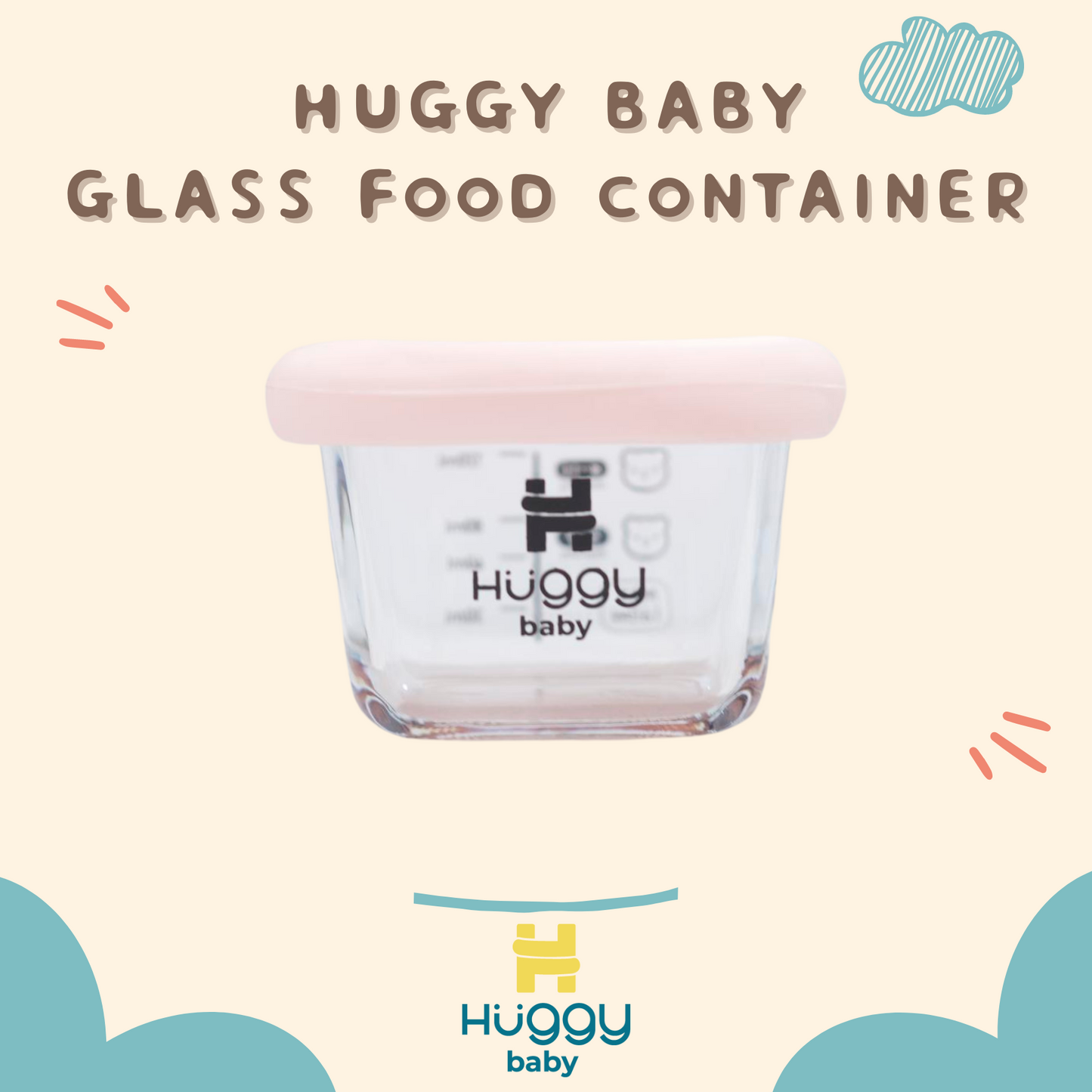 Huggy Baby WM001 Glass Food Container 160ml