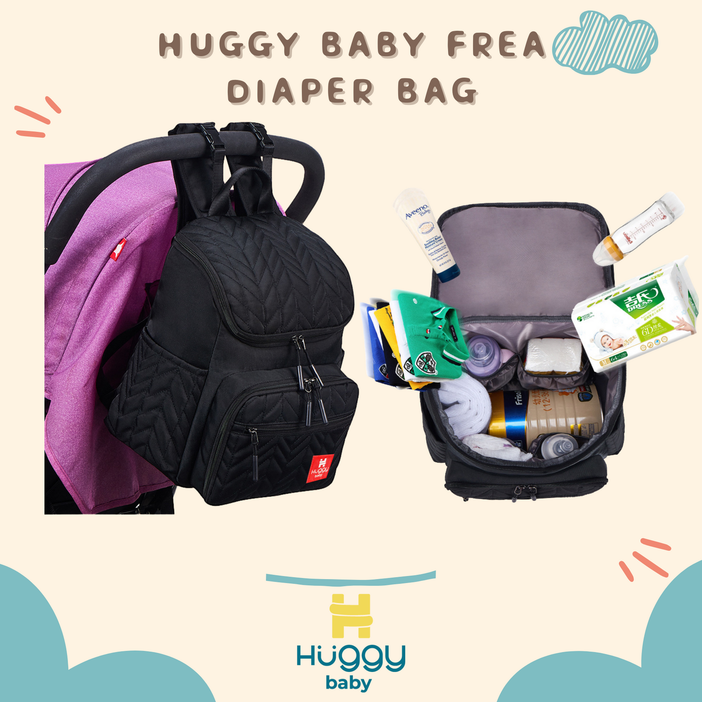 Huggy Baby BAG06 Frea Diaper Bag