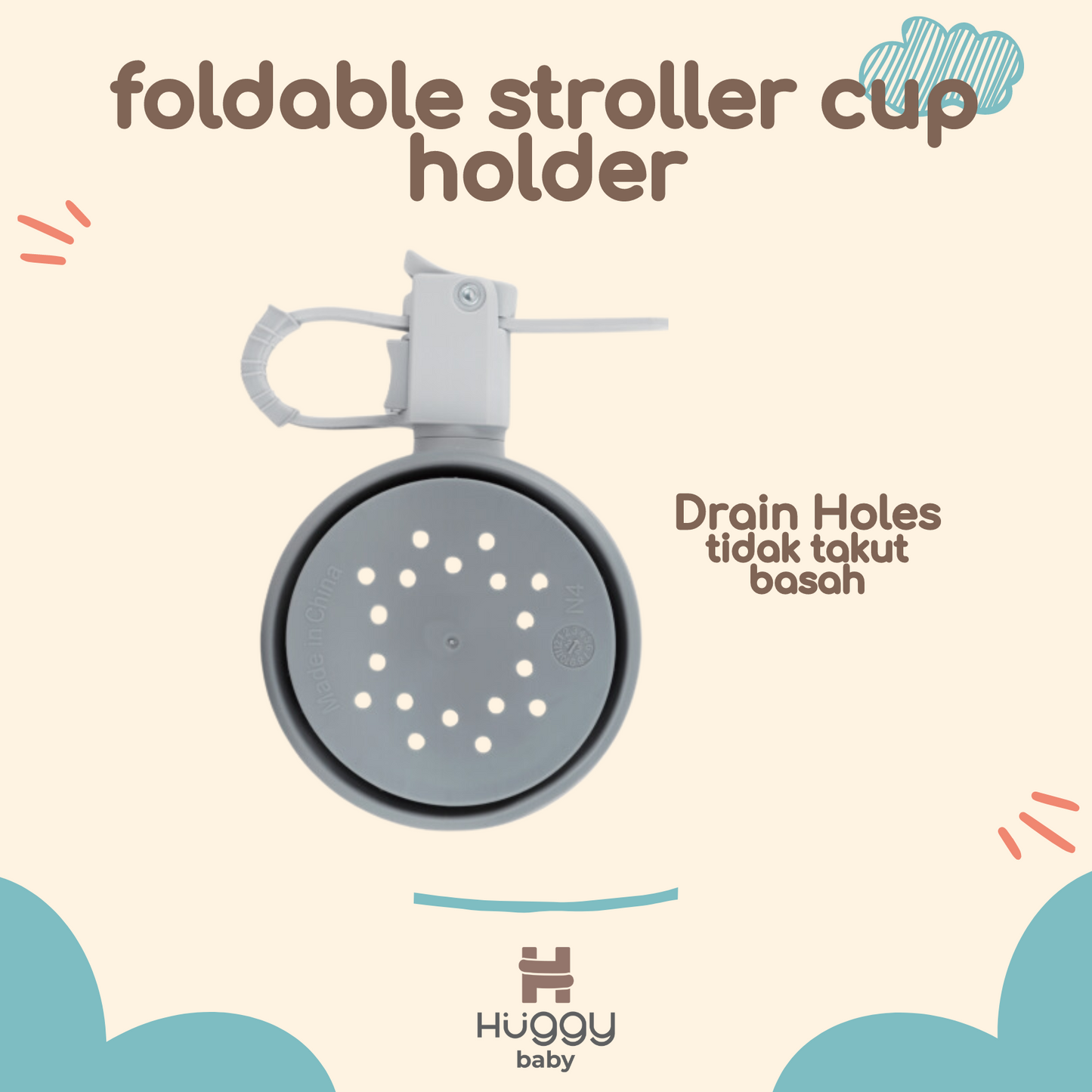 Huggy Baby ACC007 Foldable Stroller Cup Holder