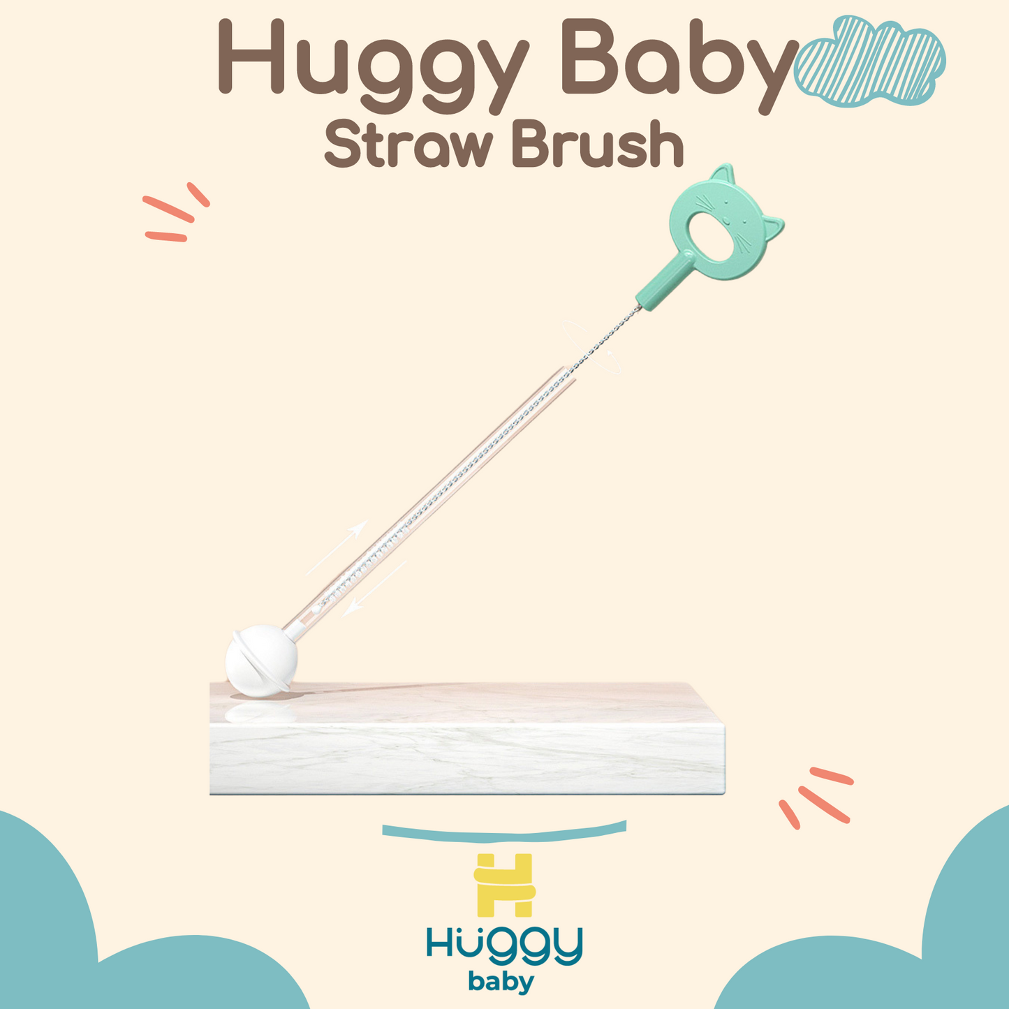 Huggy Baby BR006 Straw Brush