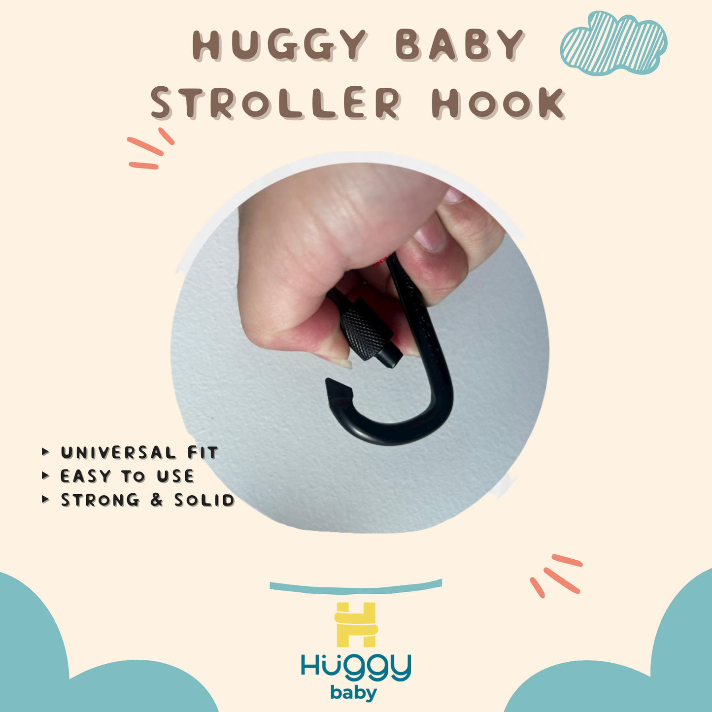 Huggy Baby ACC003 Rope Stroller Hook