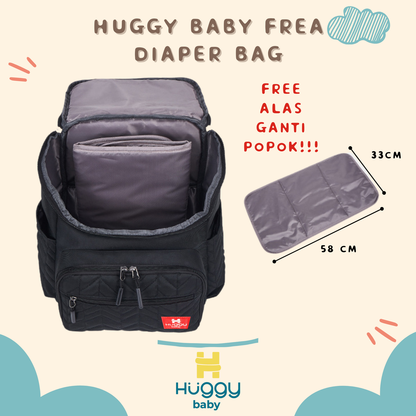 Huggy Baby BAG06 Frea Diaper Bag