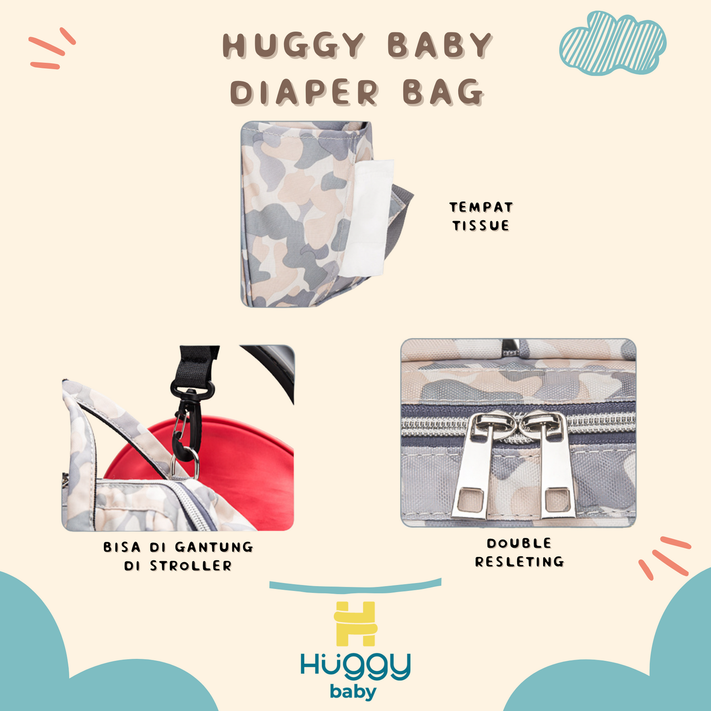 Huggy Baby BAG03 Diaper Bag