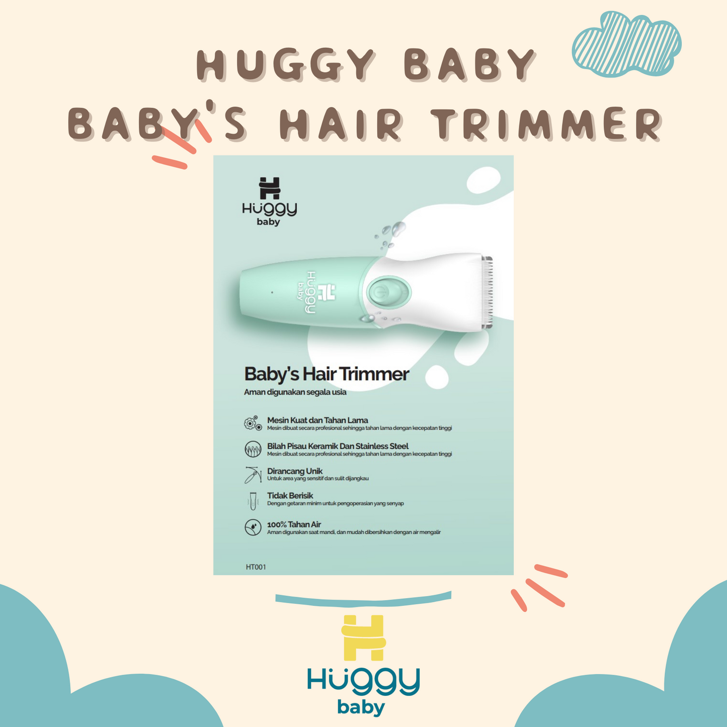 Huggy Baby HT001 Baby Hair Trimmer