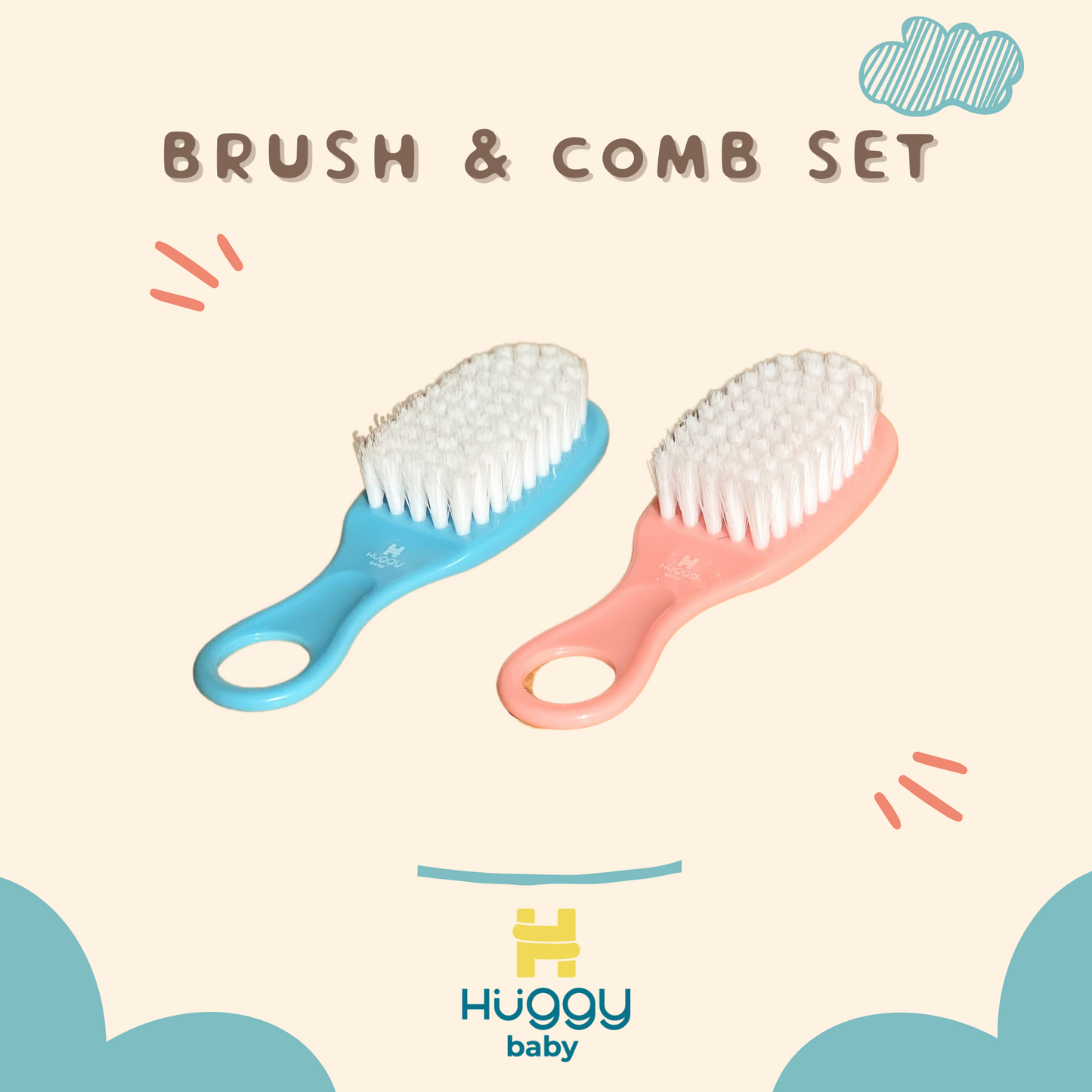 Huggy Baby BC001 Comb and Brush Set