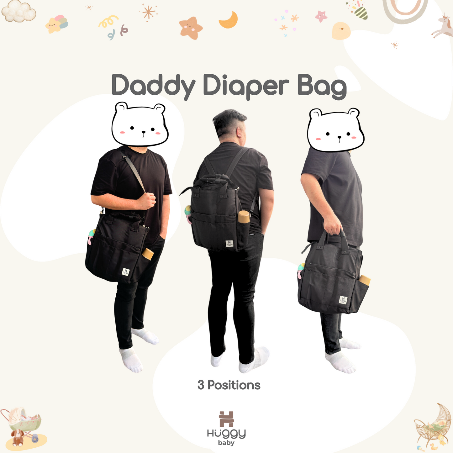 Huggy Baby BAG08 Daddy Diaper Bag