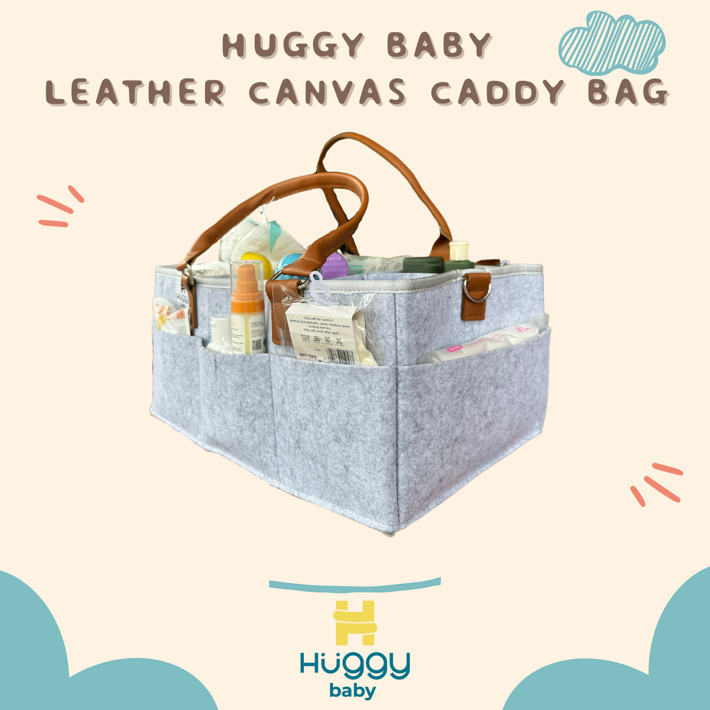 Huggy Baby BAG02 Leather Canvas Caddy Bag