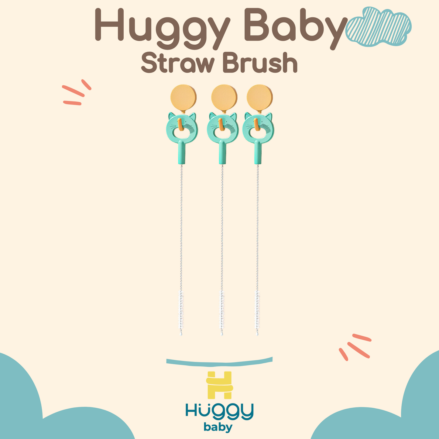 Huggy Baby BR006 Straw Brush