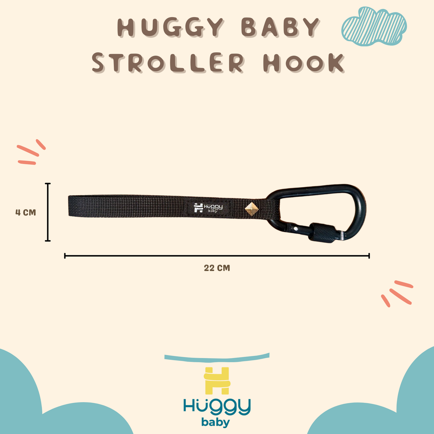 Huggy Baby ACC003 Rope Stroller Hook