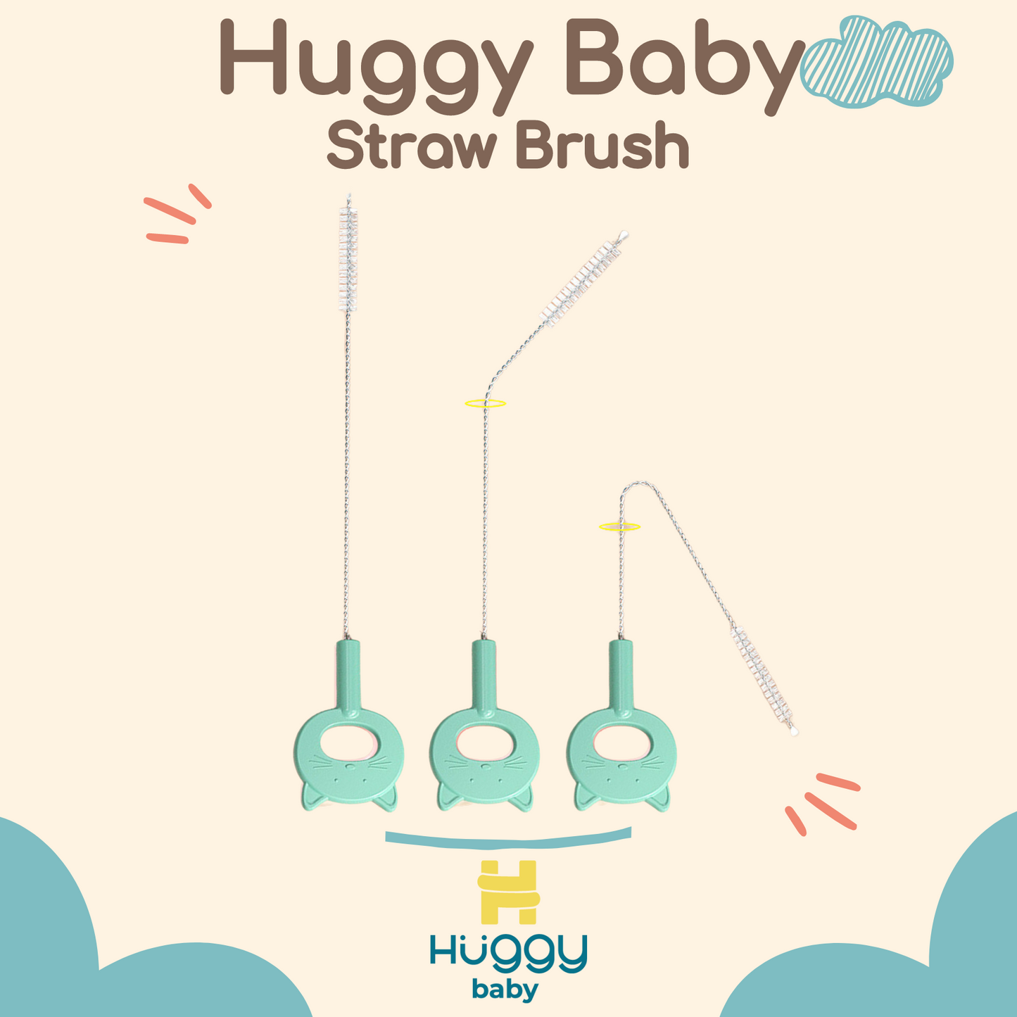 Huggy Baby BR006 Straw Brush