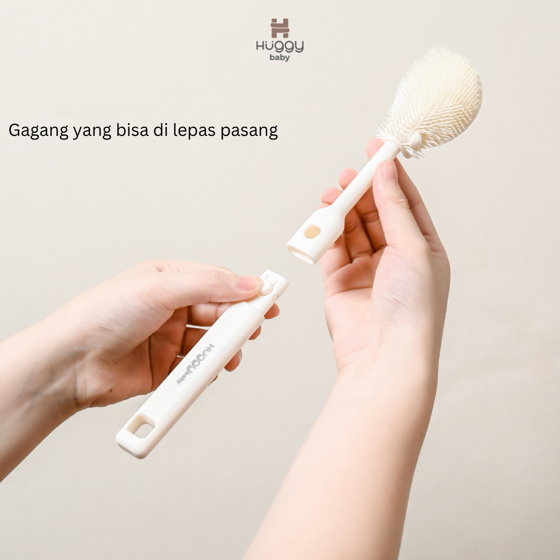 Huggy Baby BR008 Compact Brush Set | Sikat Botol Dot Travel
