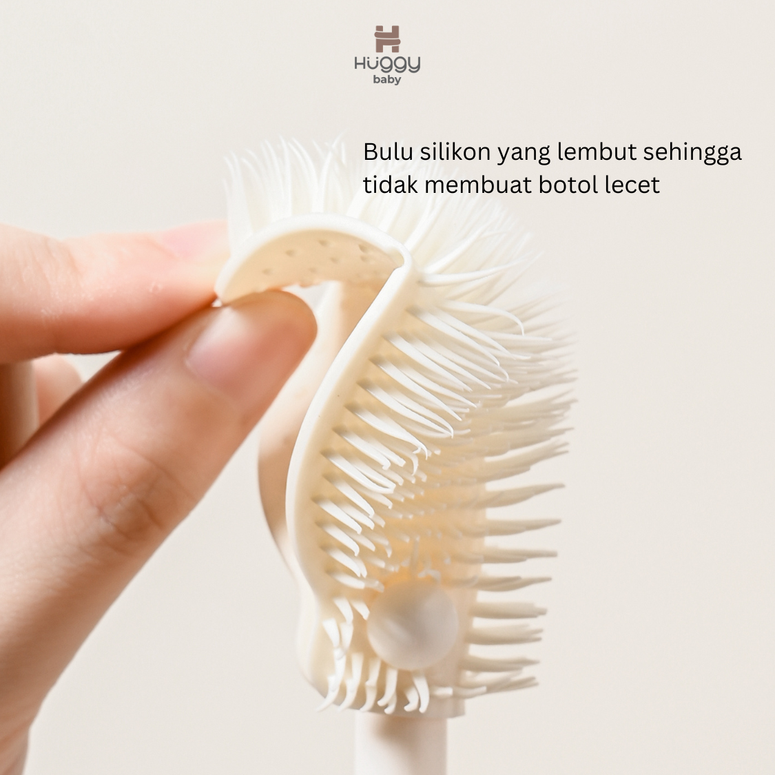 Huggy Baby BR008 Compact Brush Set | Sikat Botol Dot Travel
