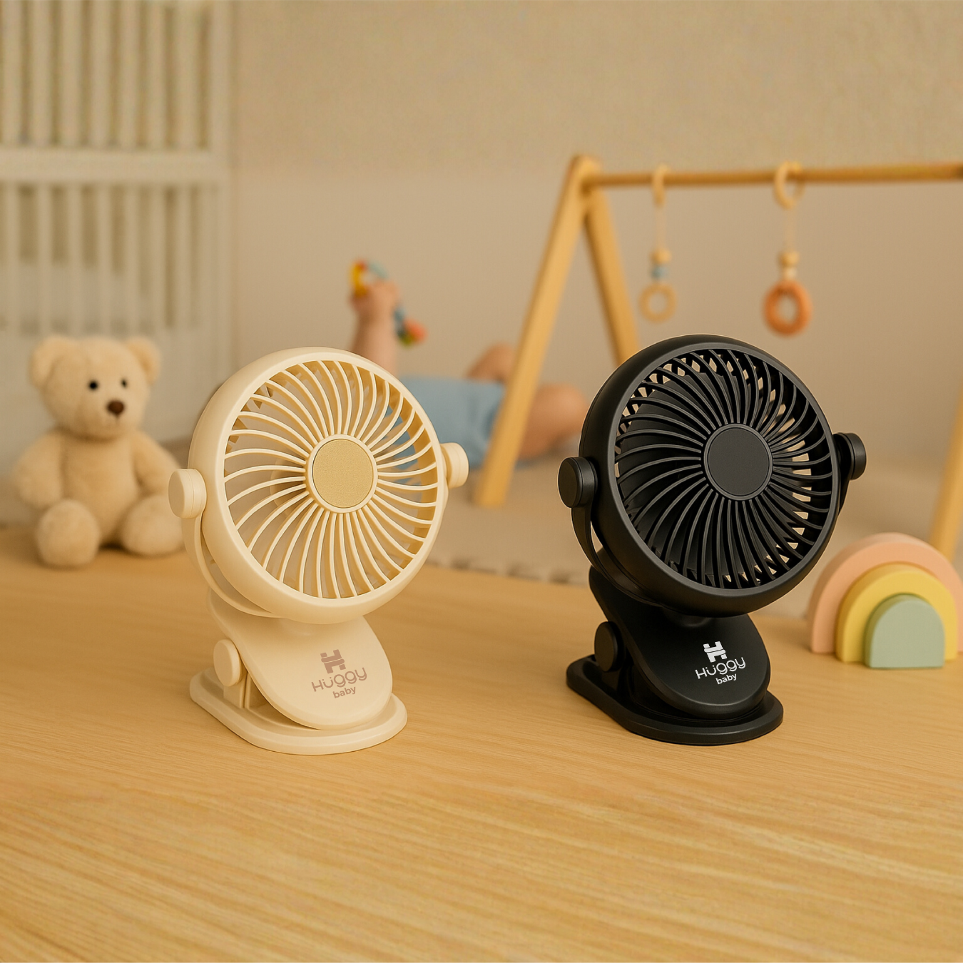 Huggy Baby FAN02 EzFit Clip Fan | Kipas Angin Stroller Anak Multifungsi