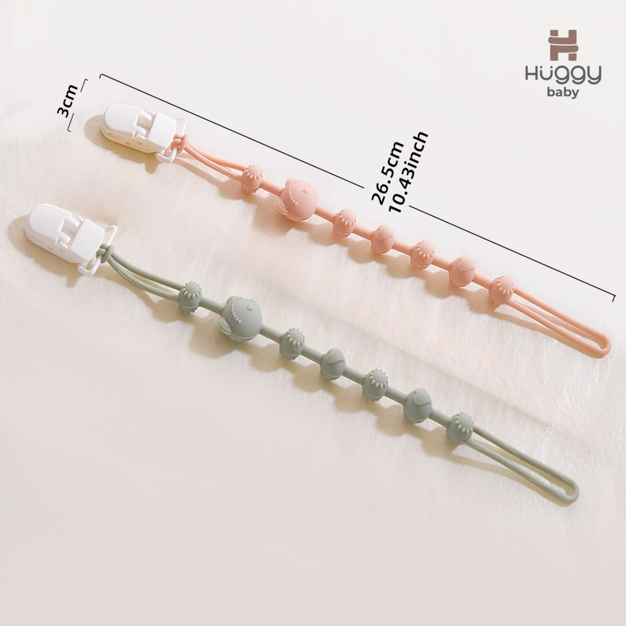 Huggy Baby PC01 Bear Pacifier Clip | Tali Empeng Dot Silikon