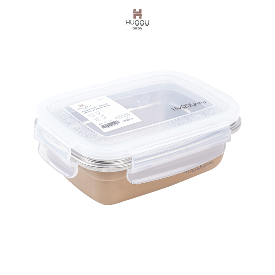 Huggy Baby KM11 Stainless Steel Mini Lunch Box 350ml | Kotak Makan Anak