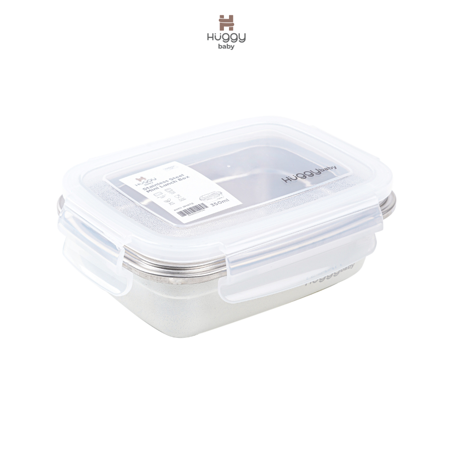 Huggy Baby KM11 Stainless Steel Mini Lunch Box 350ml | Kotak Makan Anak