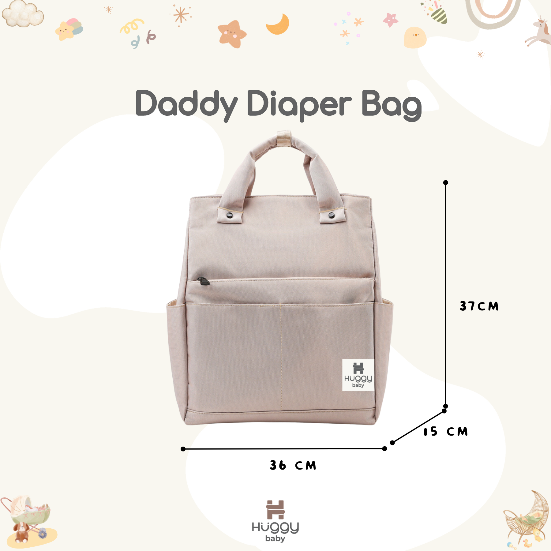 Huggy Baby BAG08 Daddy Diaper Bag | Tas Popok Bayi - Image 2