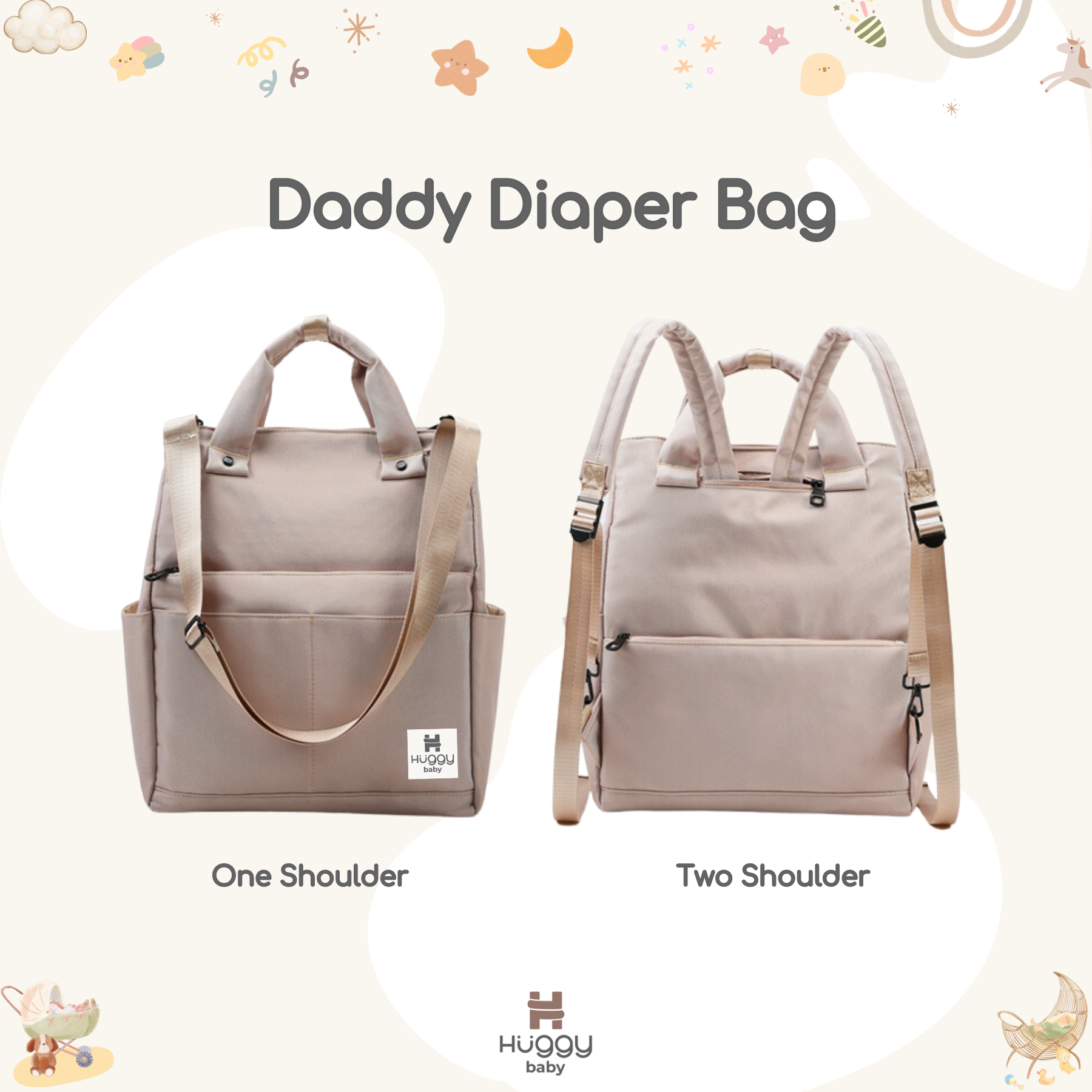 Huggy Baby BAG08 Daddy Diaper Bag | Tas Popok Bayi - Image 3
