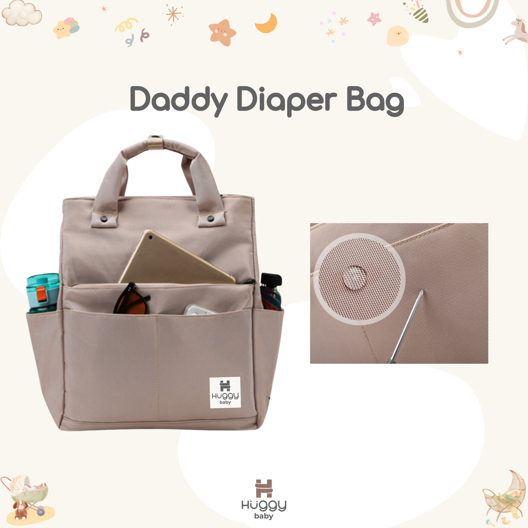 Huggy Baby BAG08 Daddy Diaper Bag | Tas Popok Bayi - Image 4